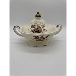 Mason's Ironware "Friarswood" Bowl With Handles And Lid 12" X 8" X 8"